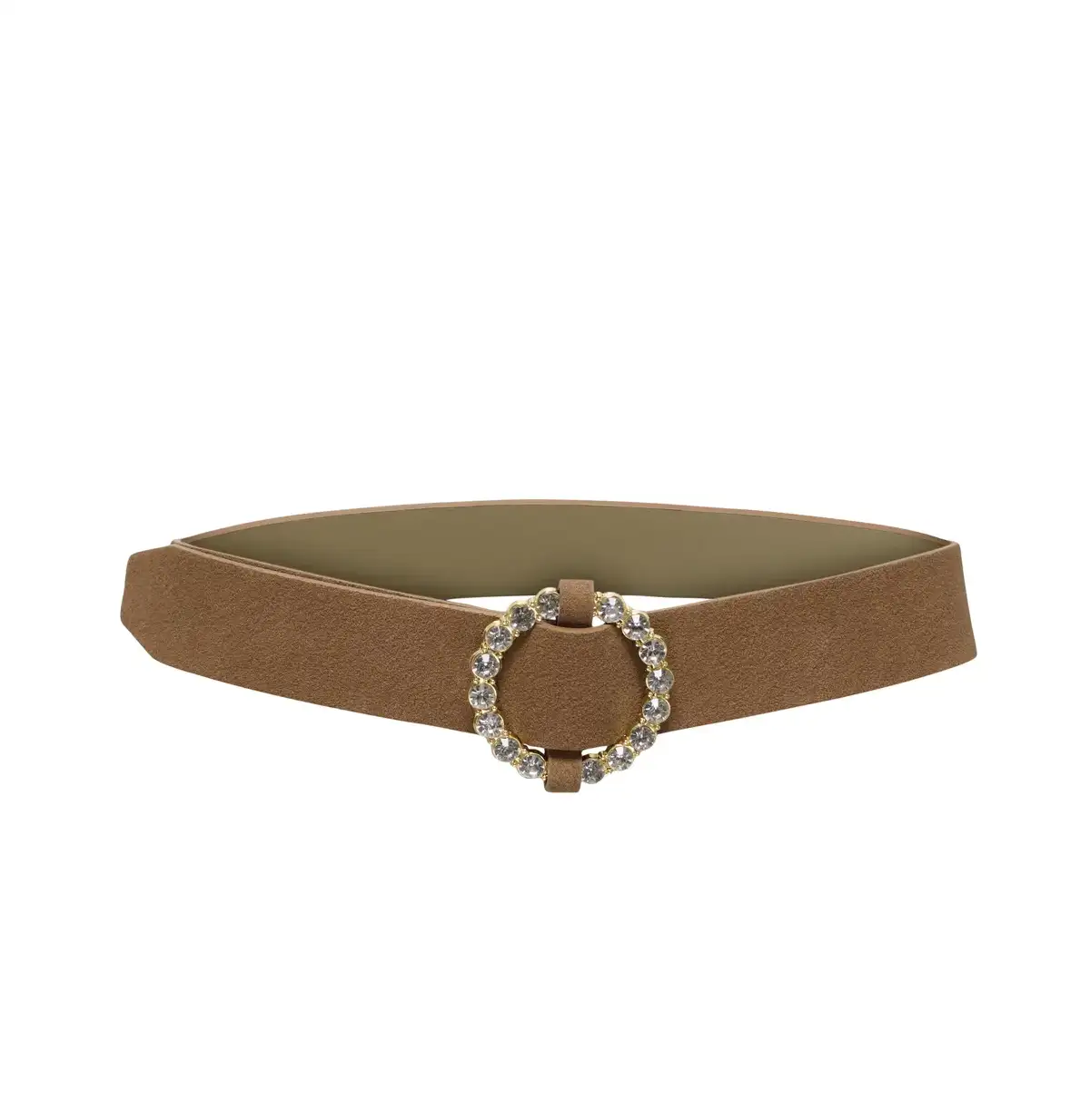 Ceinture strass marron