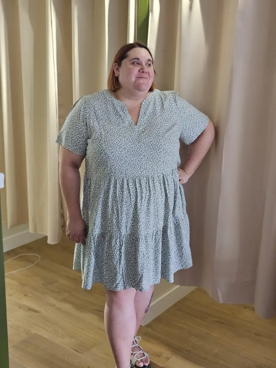 Robe baby doll moucheté