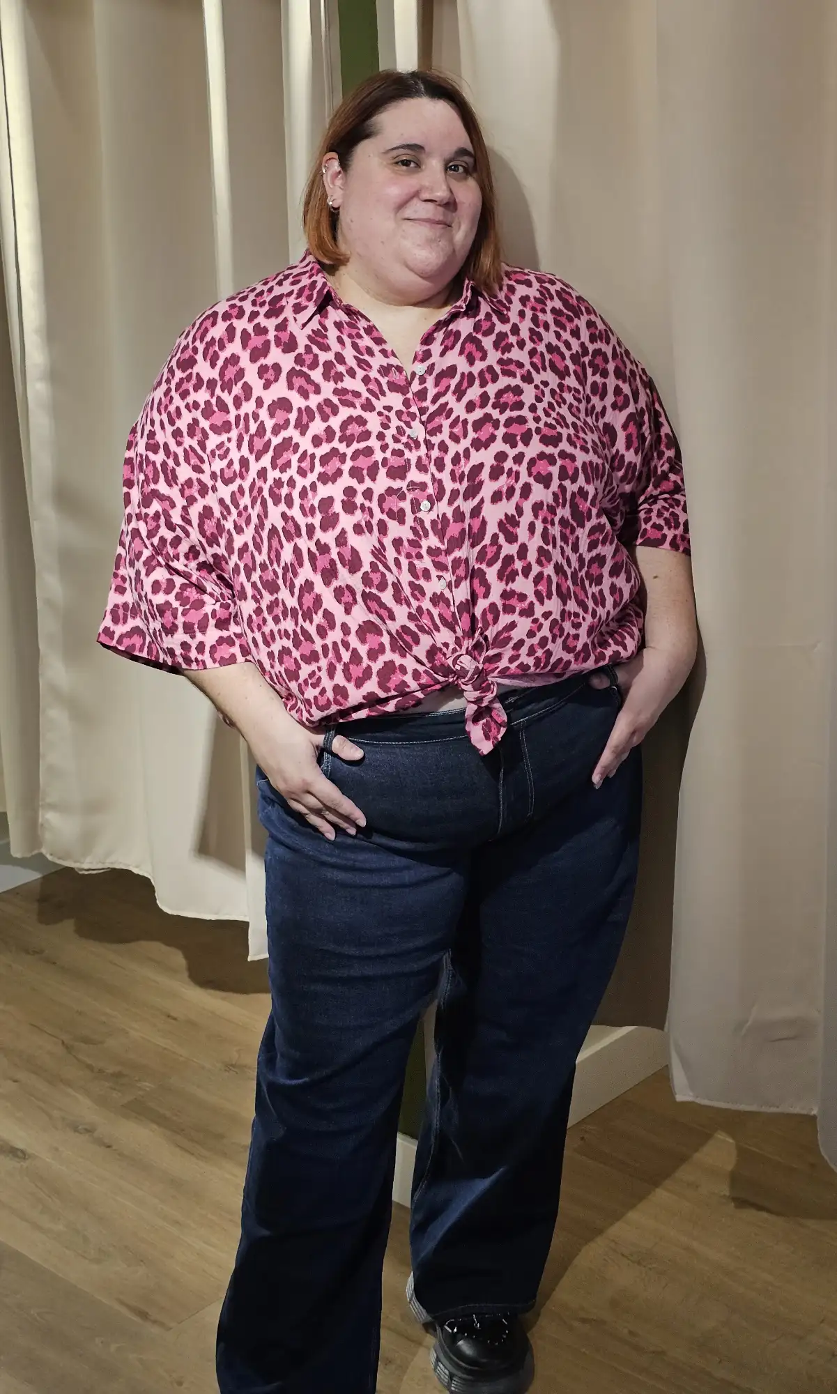Chemise léopard en gaze de coton