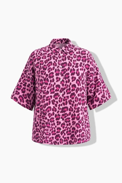 Chemise léopard en gaze de coton