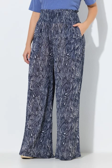 Pantalon fluide zebré