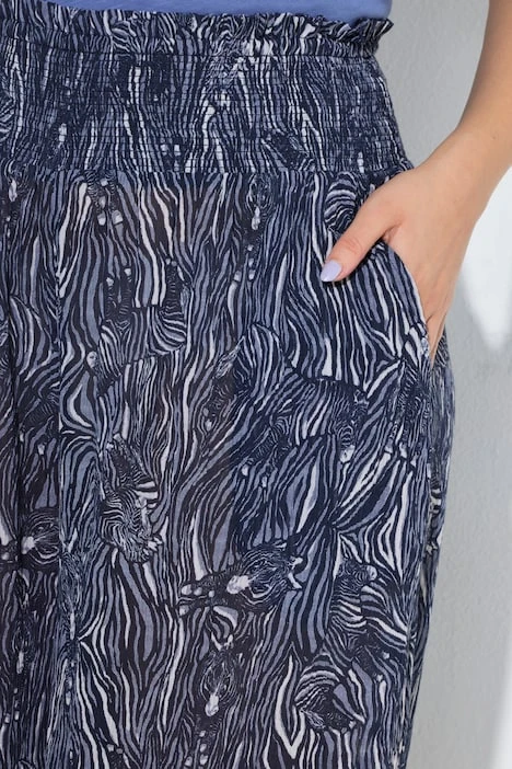 Pantalon fluide zebré