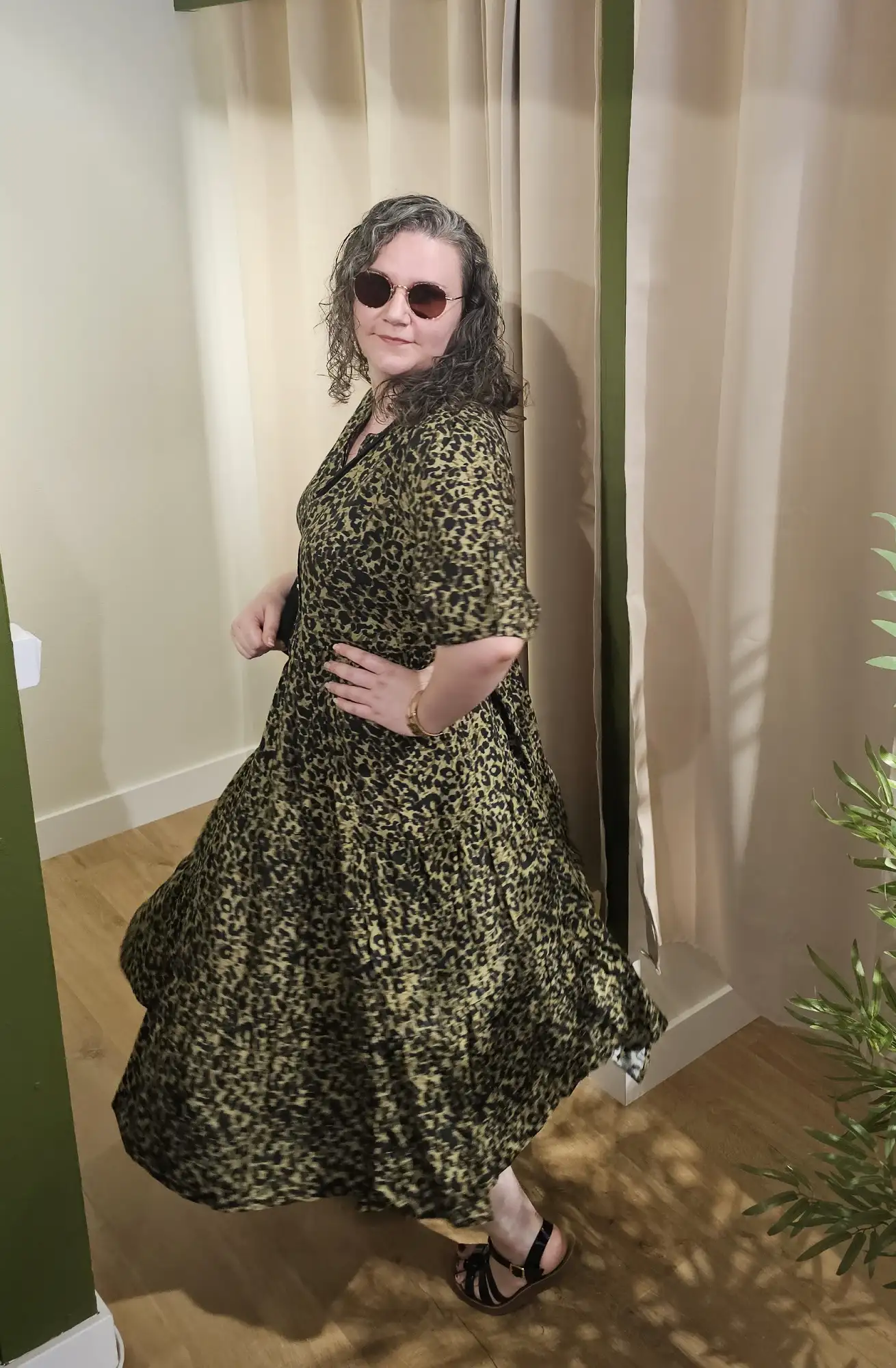 Robe léopard babydoll