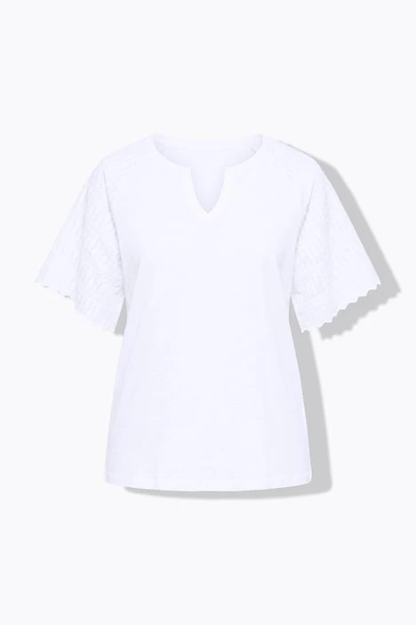 T-shirt manches brodées