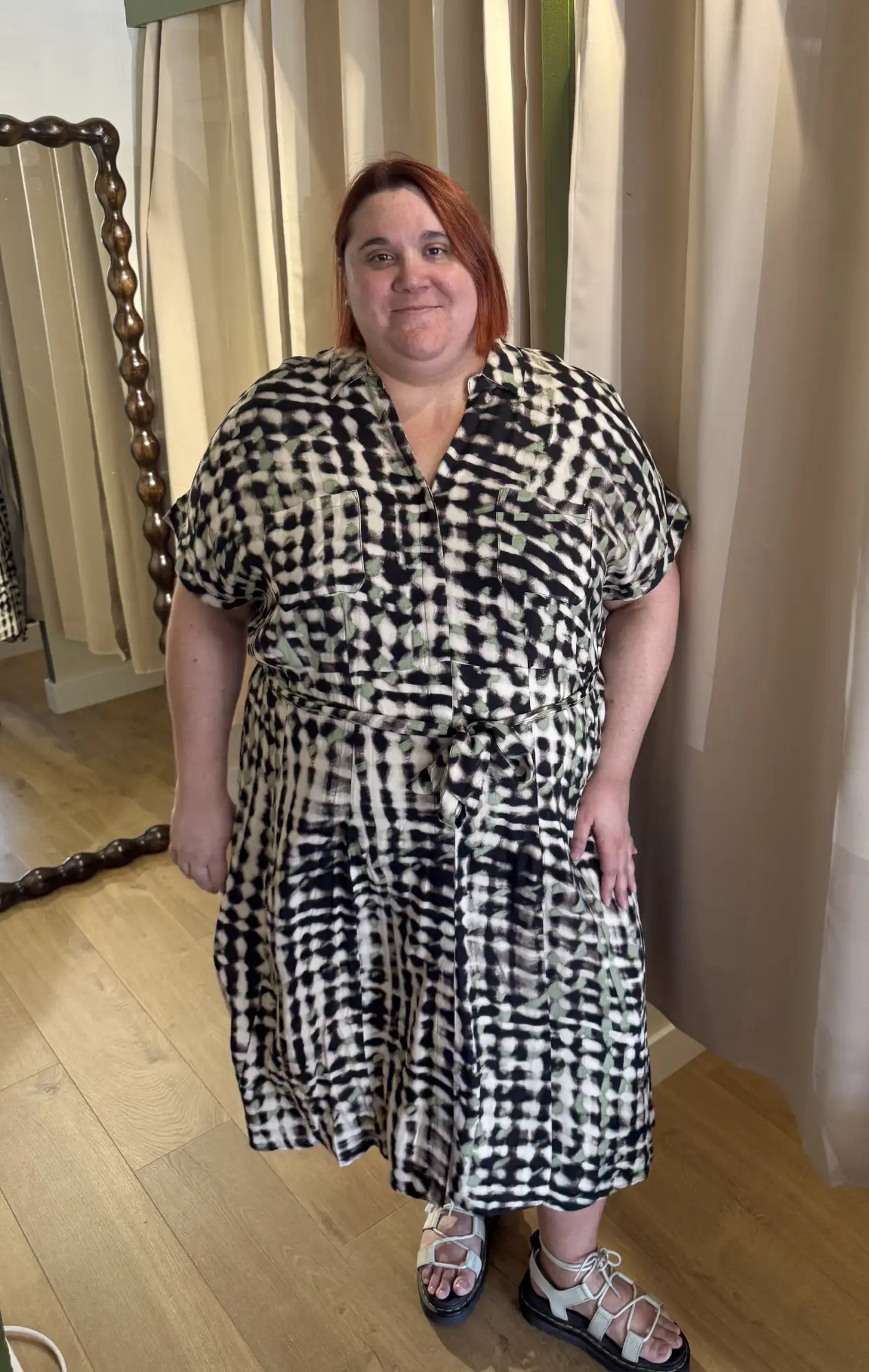 Robe chemise imprimé serpent