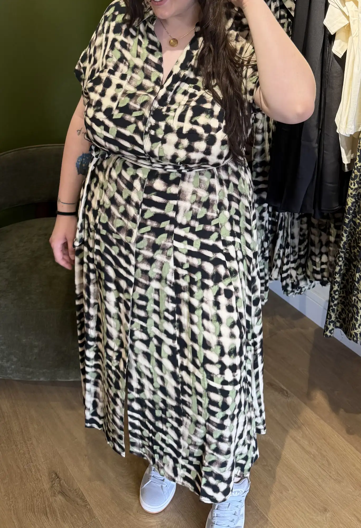 Robe chemise imprimé serpent