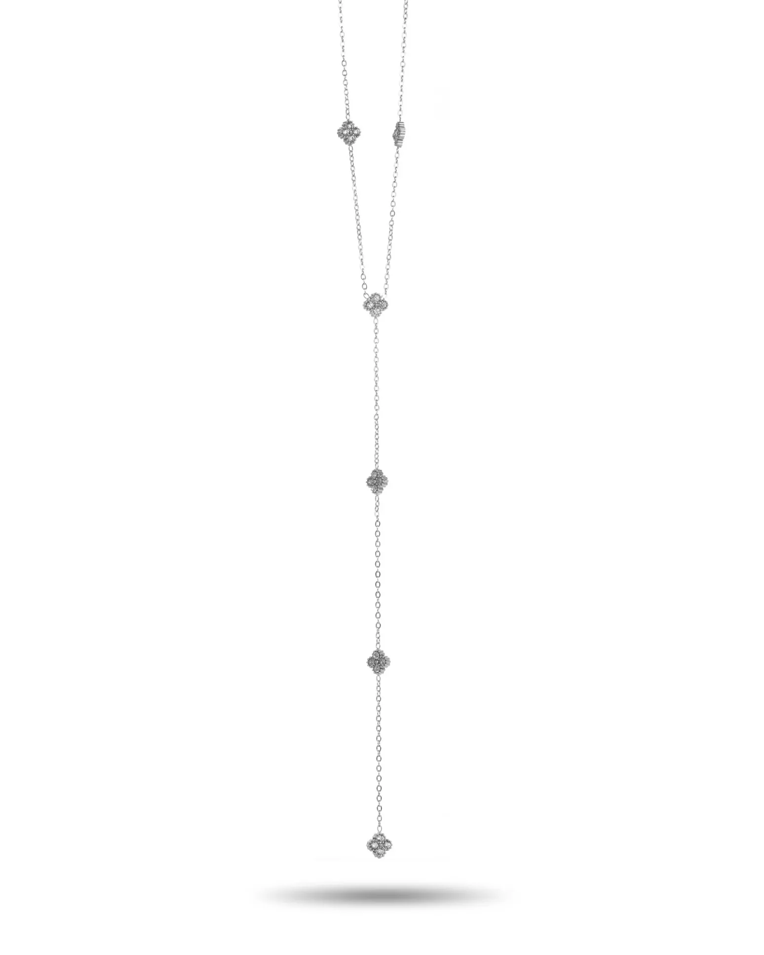 Collier en Y petits trèfles