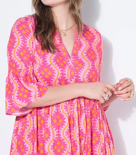 Robe babydoll palmier