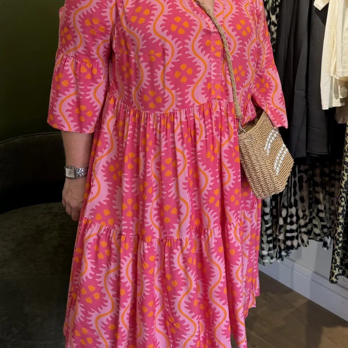 Robe babydoll palmier