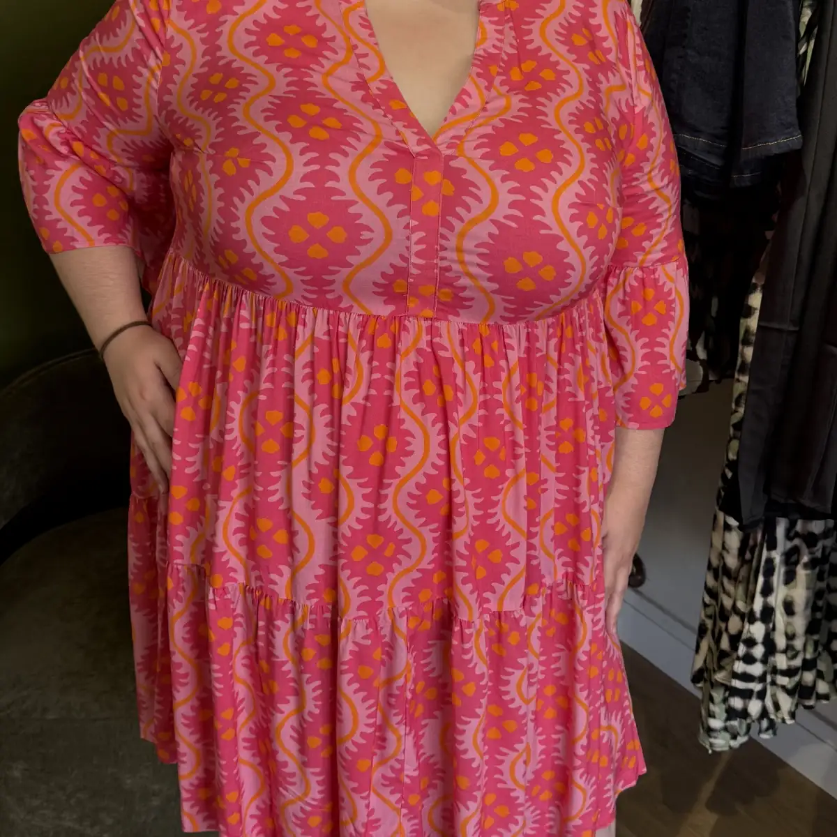 Robe babydoll palmier