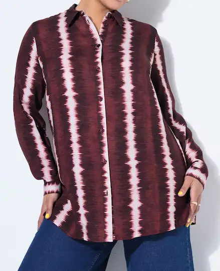 Chemise ondes marron