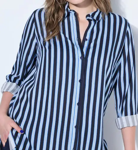 Chemise rayée bleue