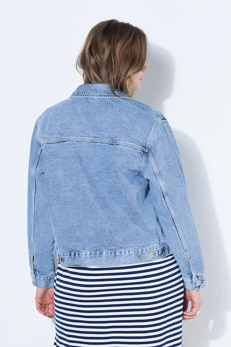 Veste en jean col chemise