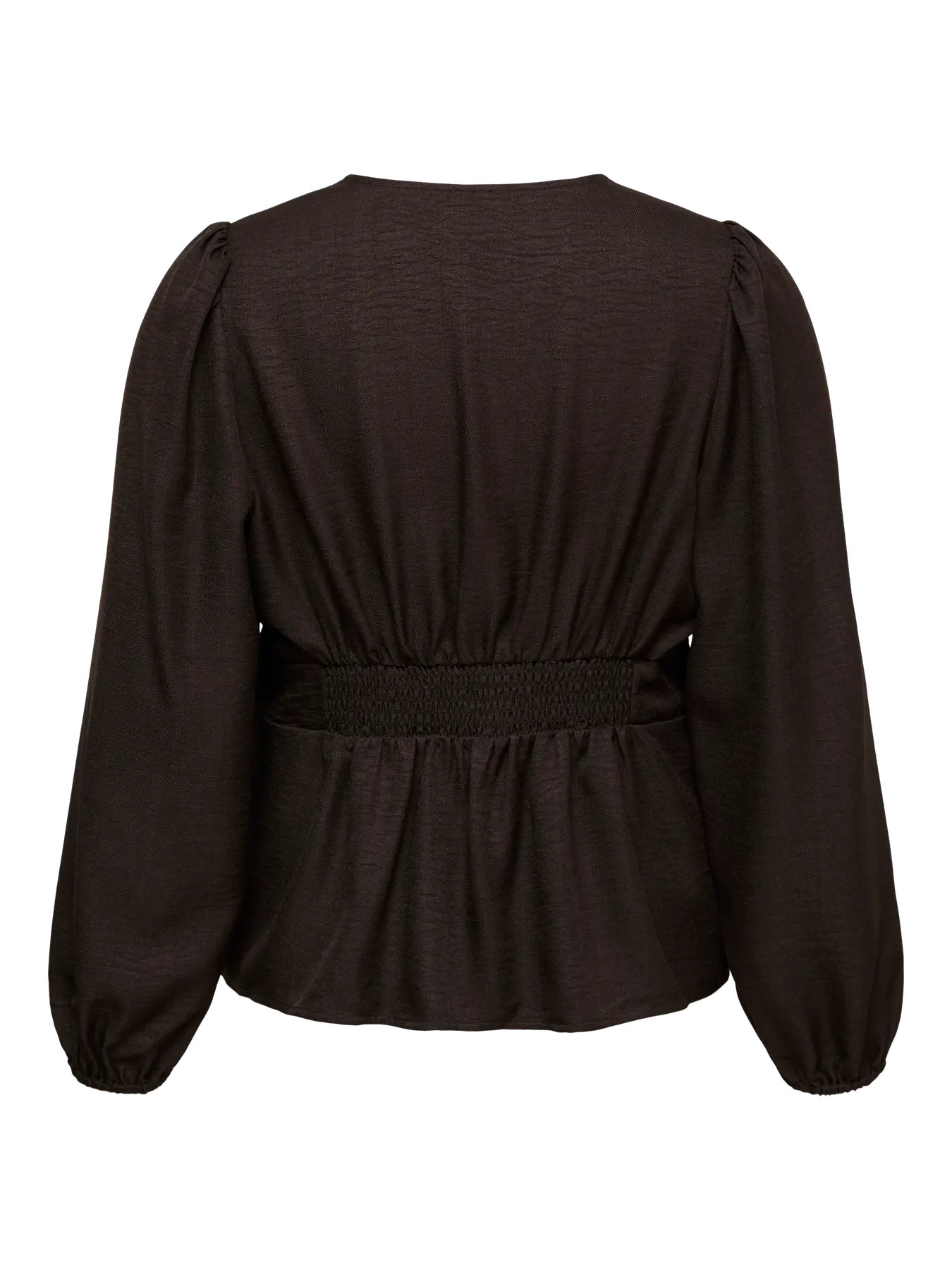 Blouse peplum marron