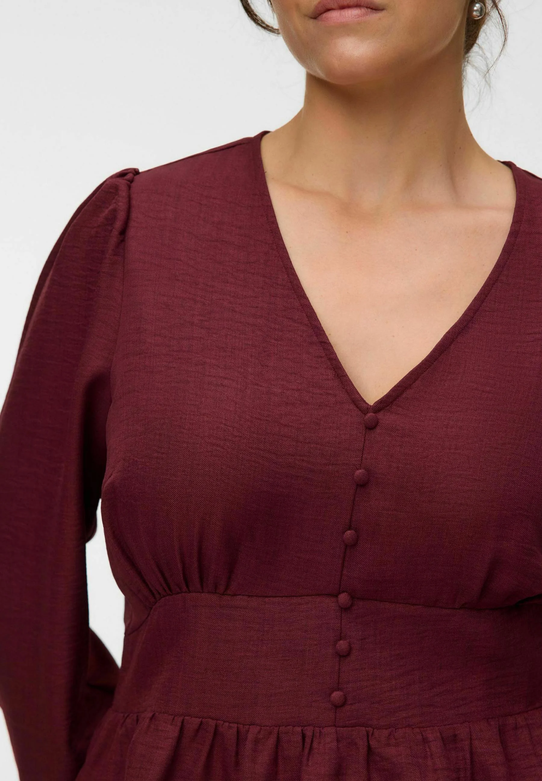 Blouse peplum bordeaux