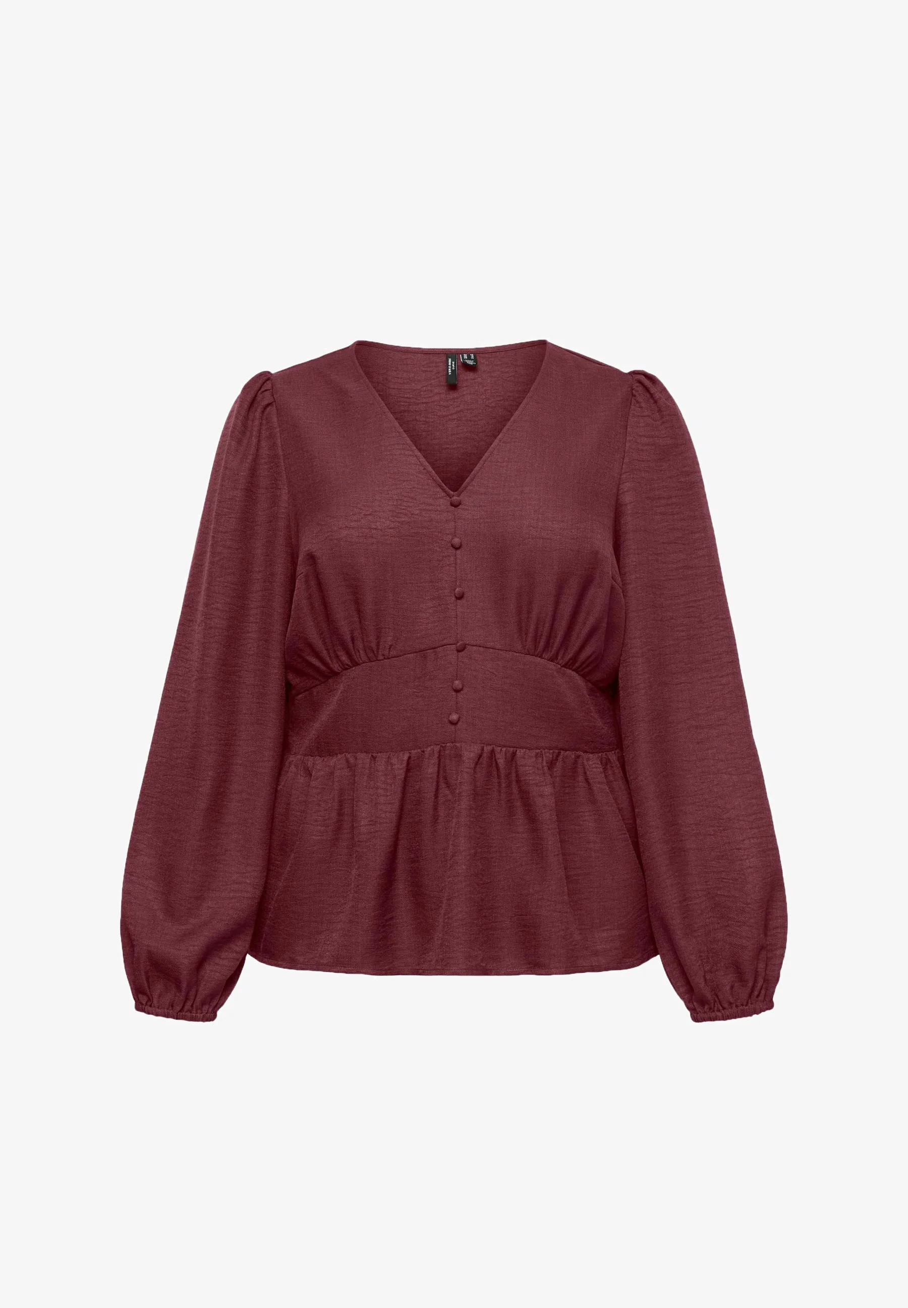 Blouse peplum bordeaux