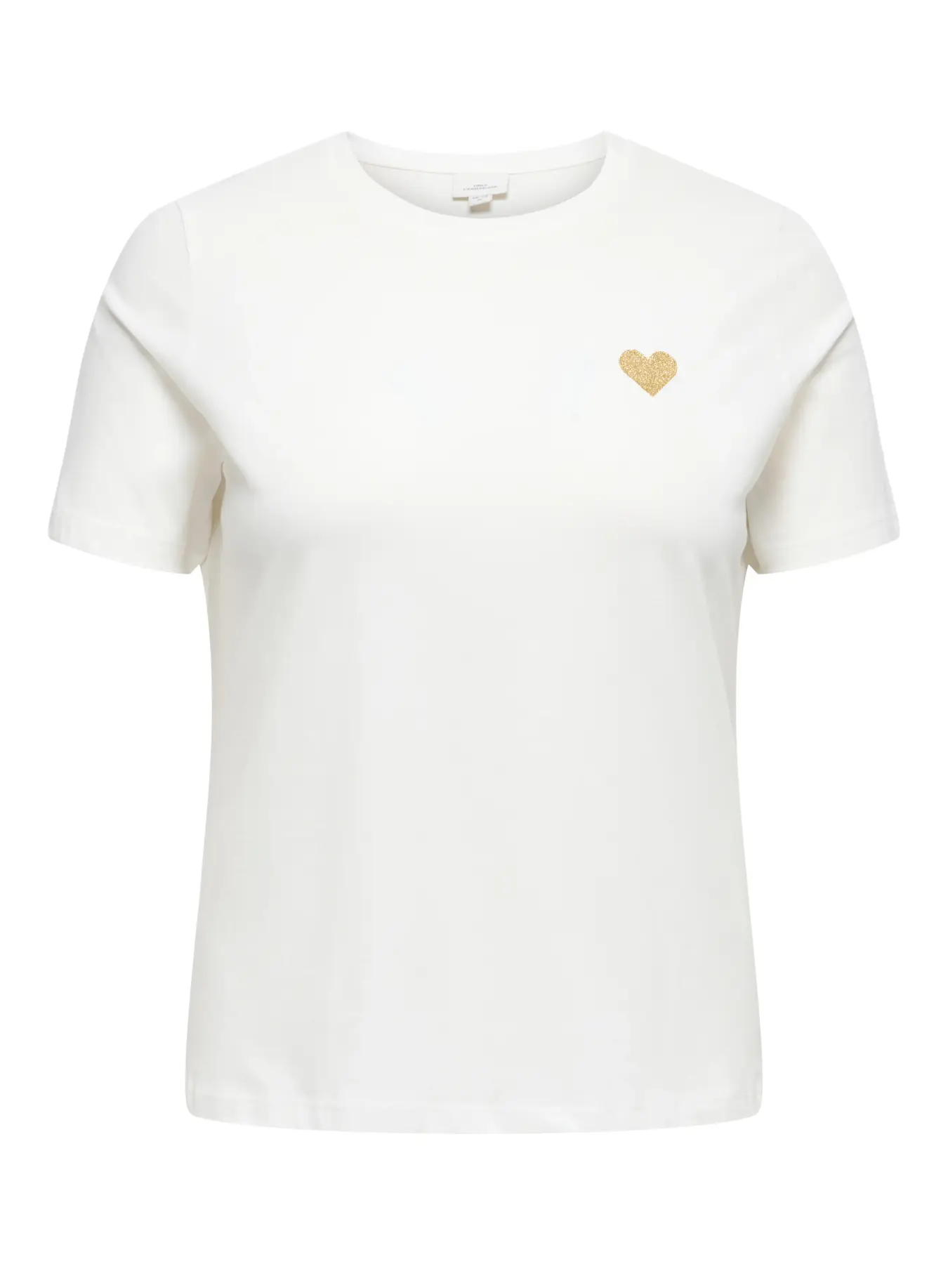 T-shirt blanc cœur doré