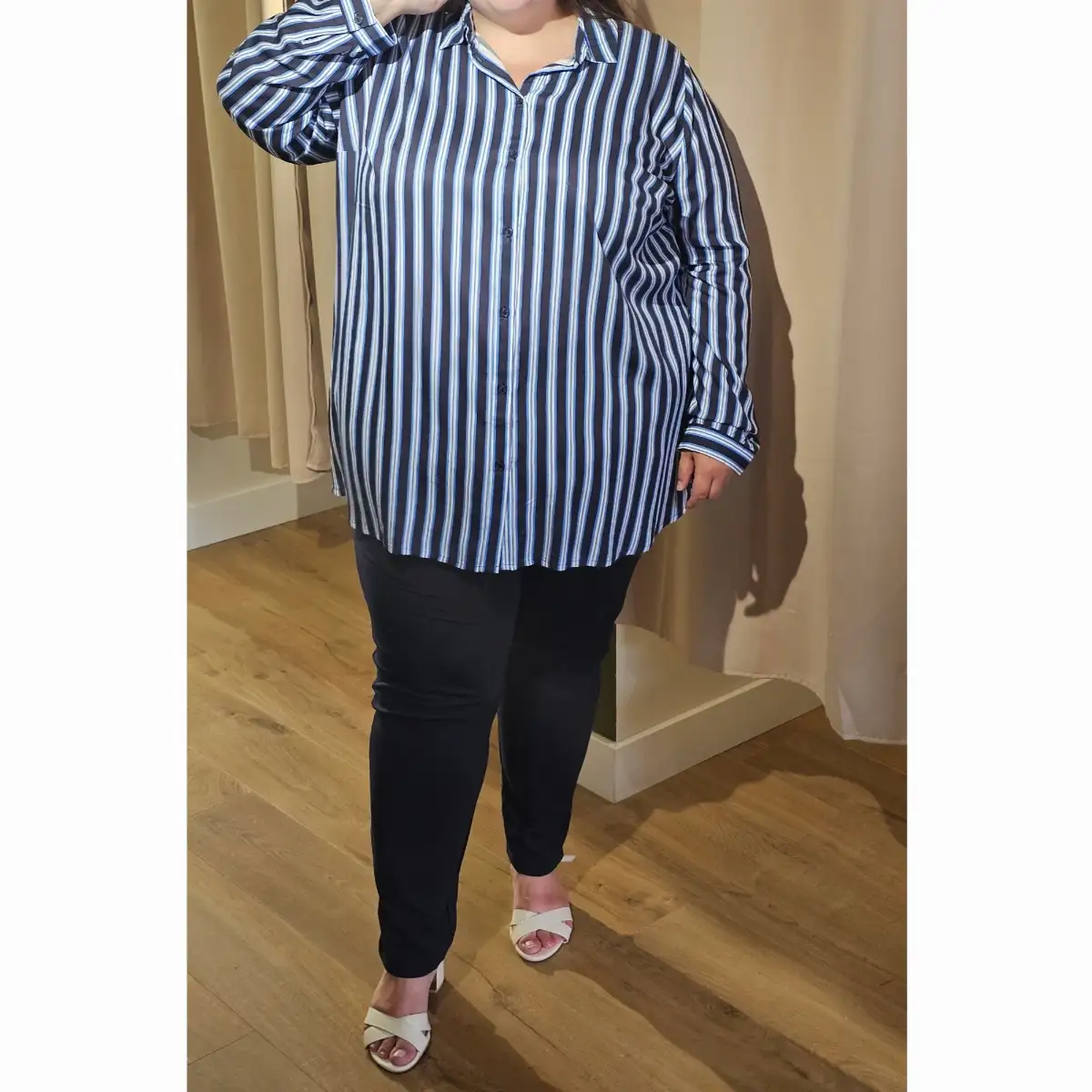Chemise rayée bleue