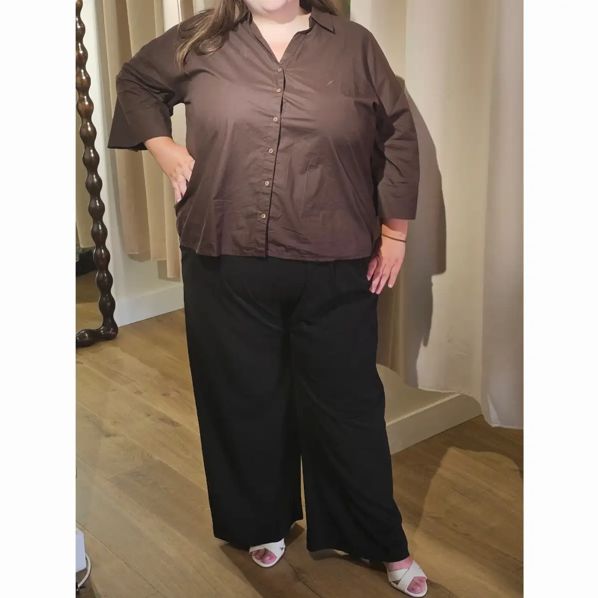 Pantalon wide leg longueur 34