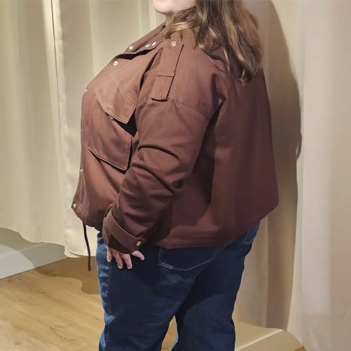 Veste en jean col montant